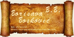Borisava Bošković vizit kartica